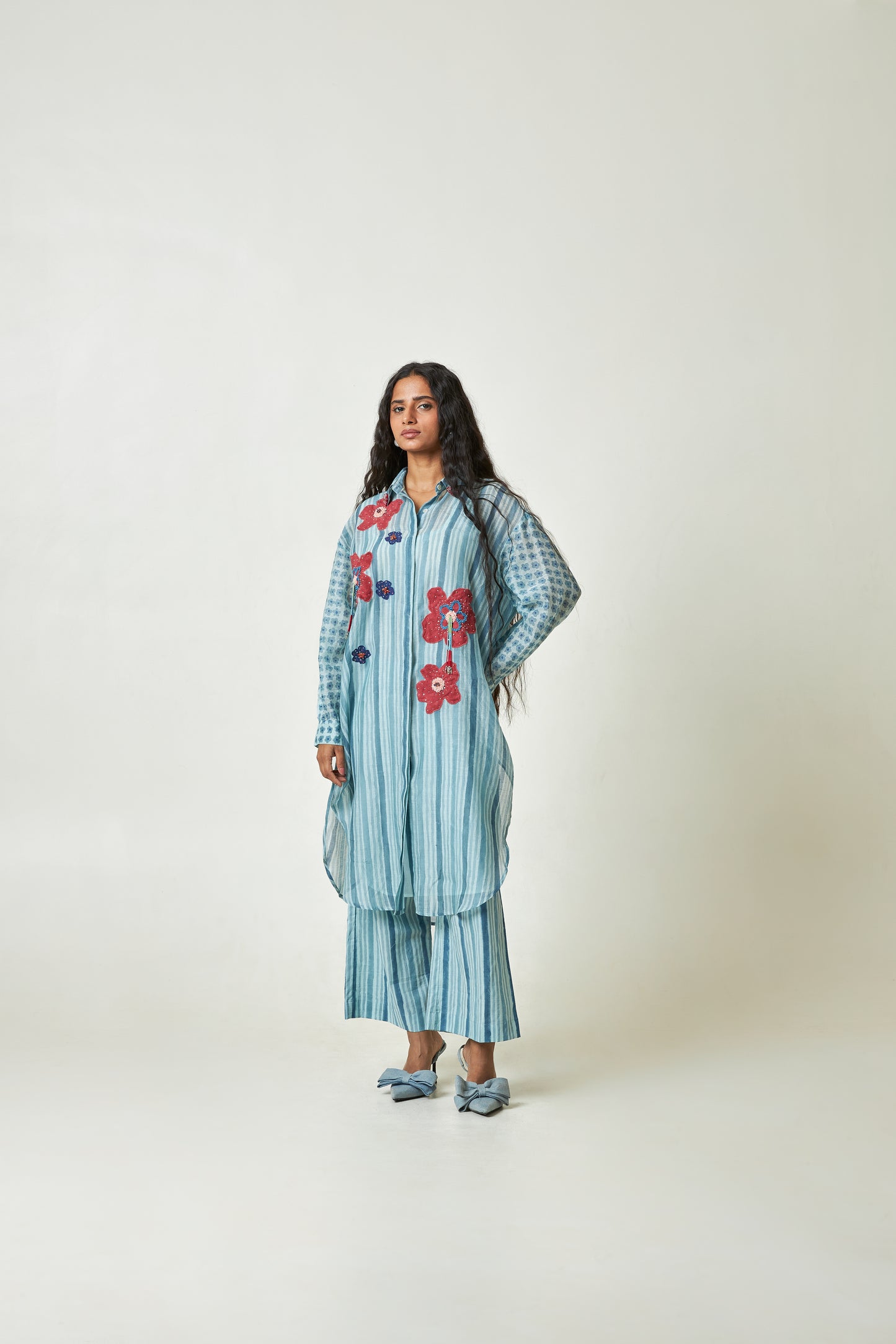 Ocean Bloom Block Printed Tunic