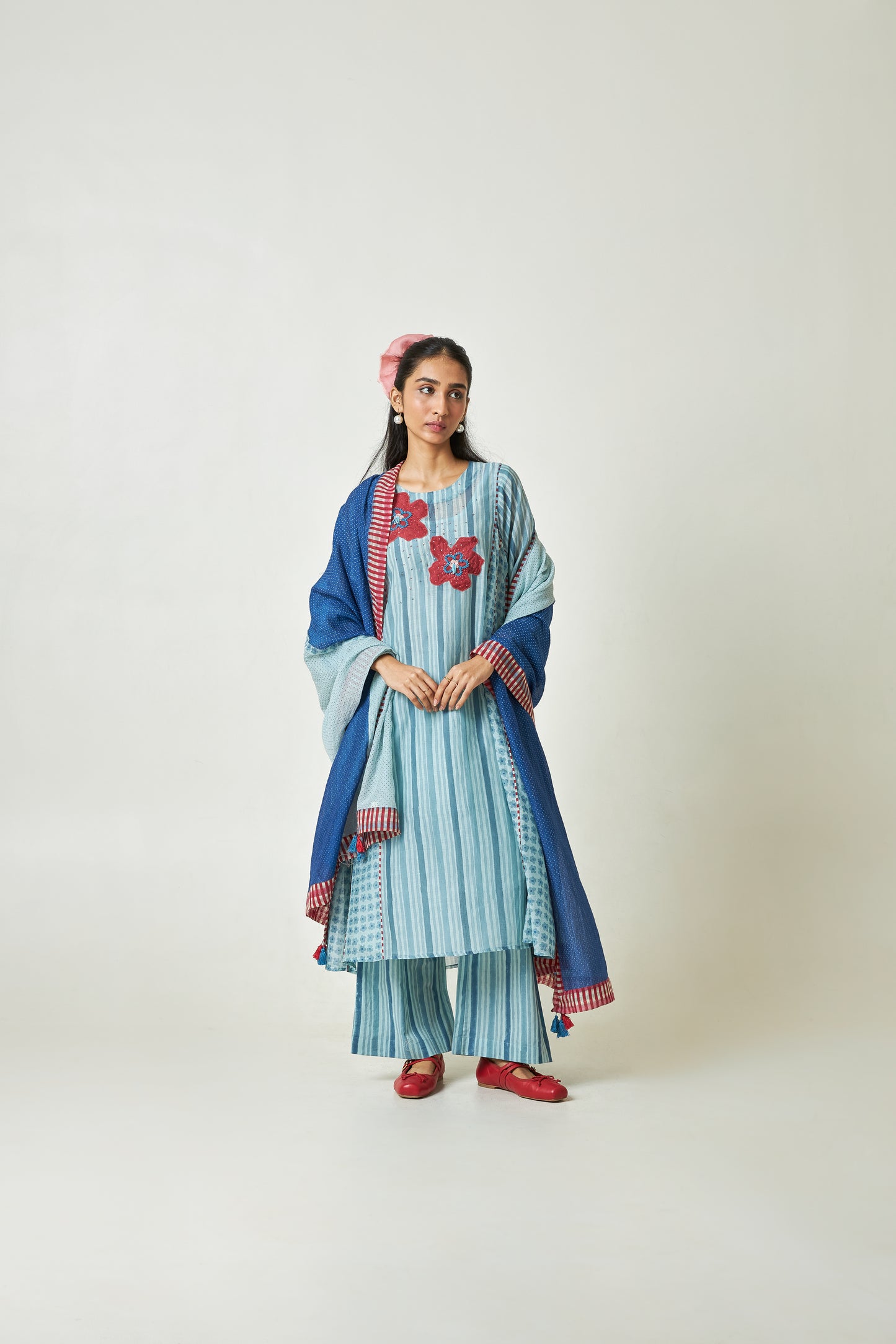 Azure Drift Dupatta