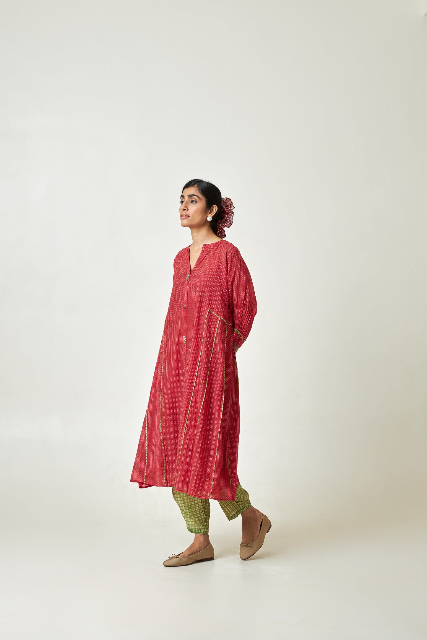 Cherry Haze embroidered co-ord Set- Set of 2