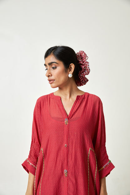 Cherry Haze embroidered co-ord Set- Set of 2