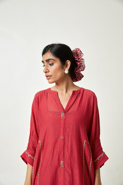Cherry Haze embroidered Tunic