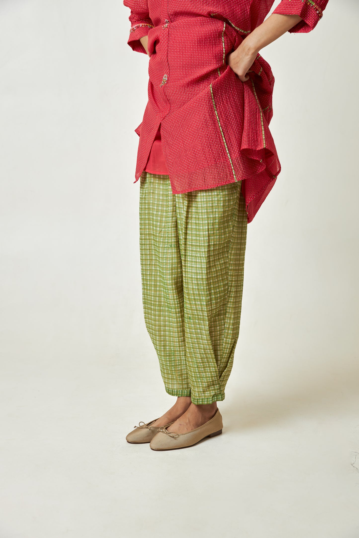 Cherry Haze Block Printed Pants