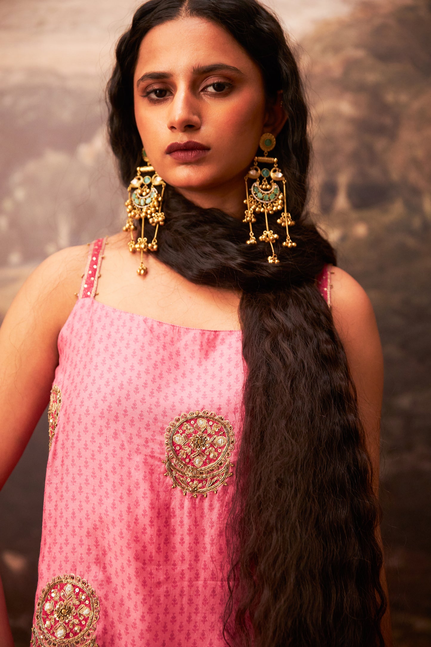 Firozi Gulab embroidered kurta set