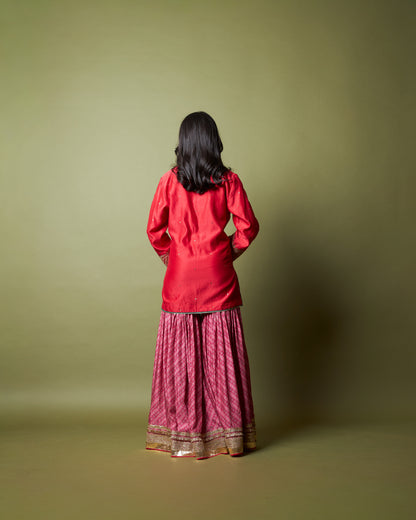Lal Noorani embroidered kurta