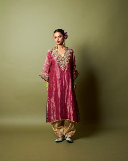 Gulnaar Embroidered Kaftan Set (Ready to Ship) - Set Of 2
