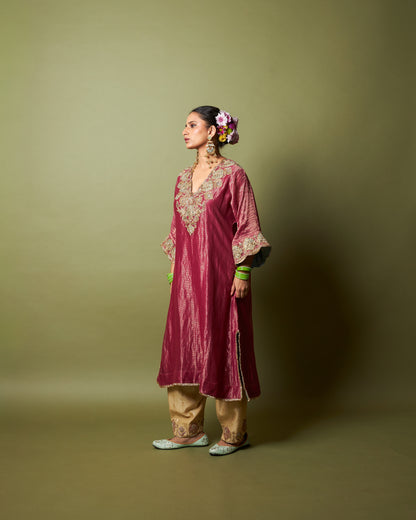 Gulnaar Embroidered Kaftan Set (Ready to Ship) - Set Of 2