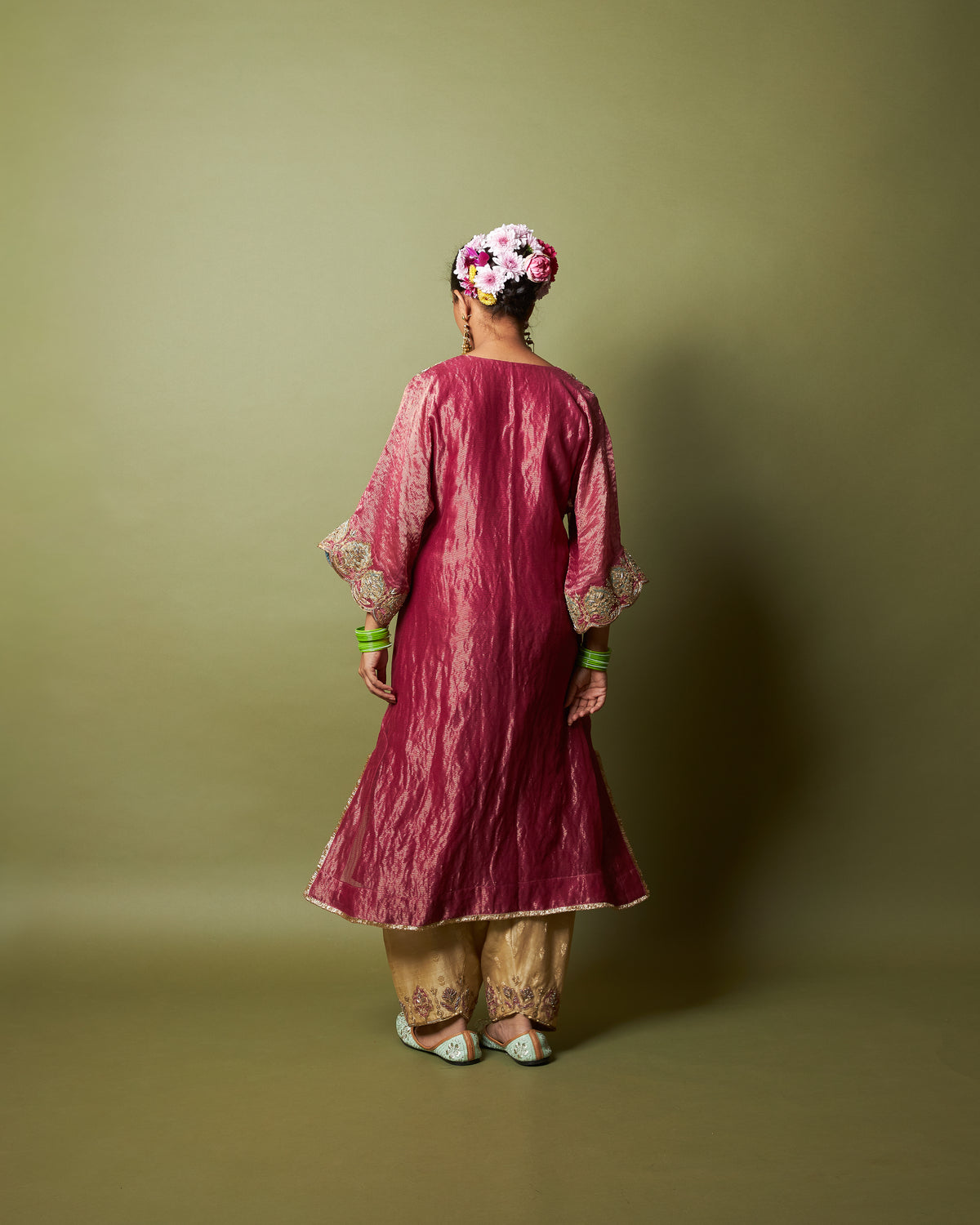 Gulnaar Embroidered Kaftan Set (Ready to Ship) - Set Of 2