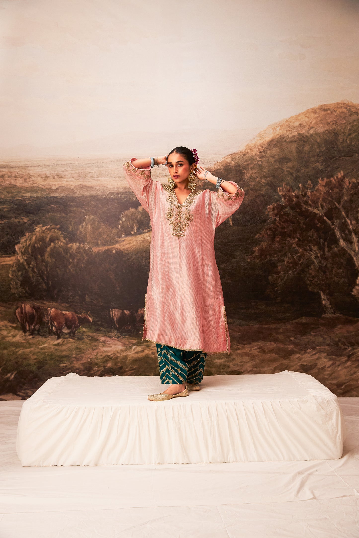 Rosika embroidered kaftan set