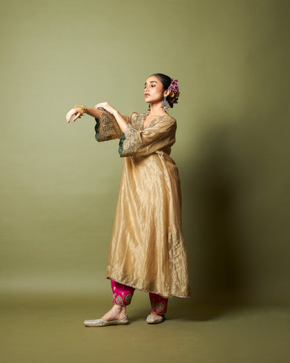 Mehtab Noor embroidered kaftan set