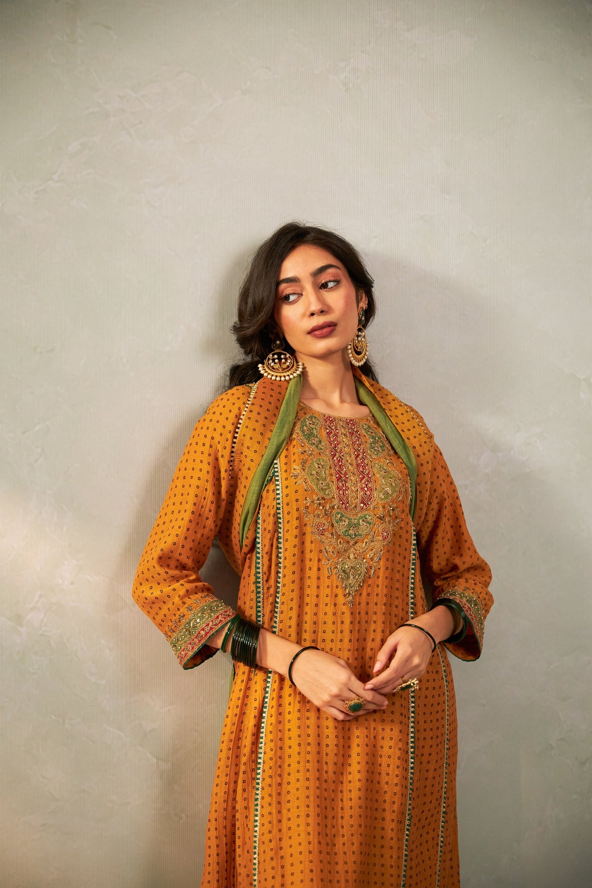 Peeli Pataka Embroidered Kurta Set- Set of 3