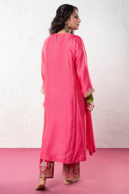 Pink city embroidered kurta