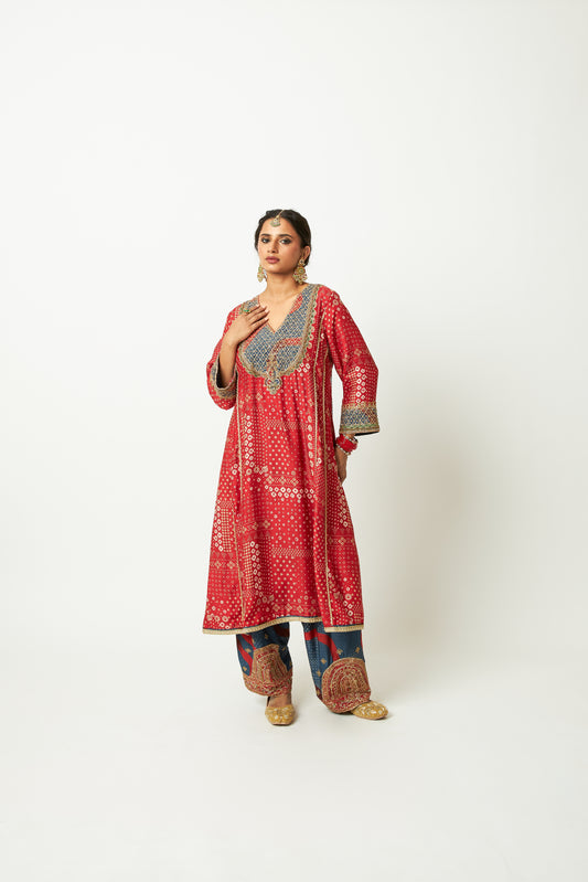 Rang Pataka Embroidered Farshi - 1
