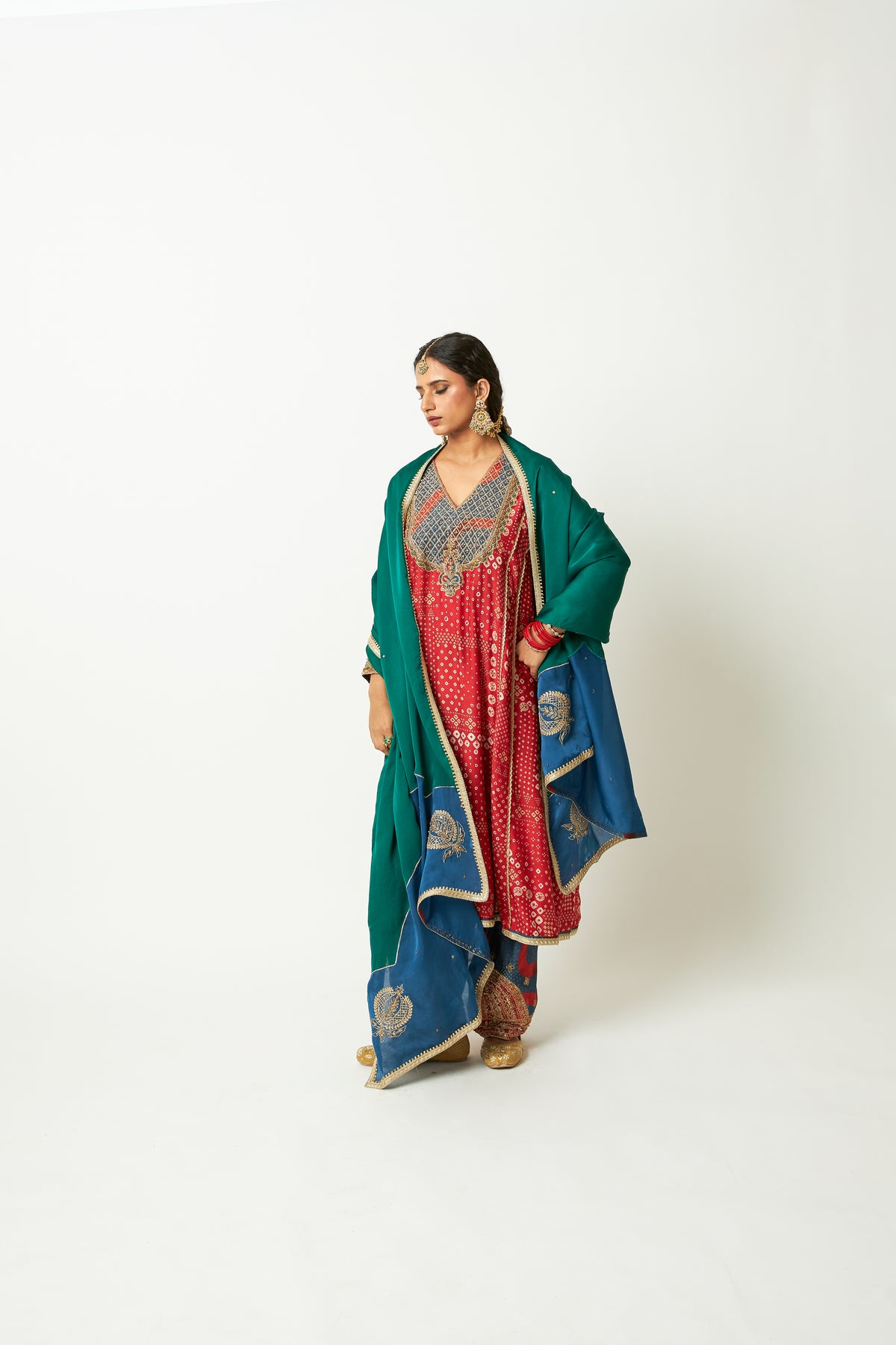 Rang Pataka Embroidered Kurta Set- Set of 3 - 8