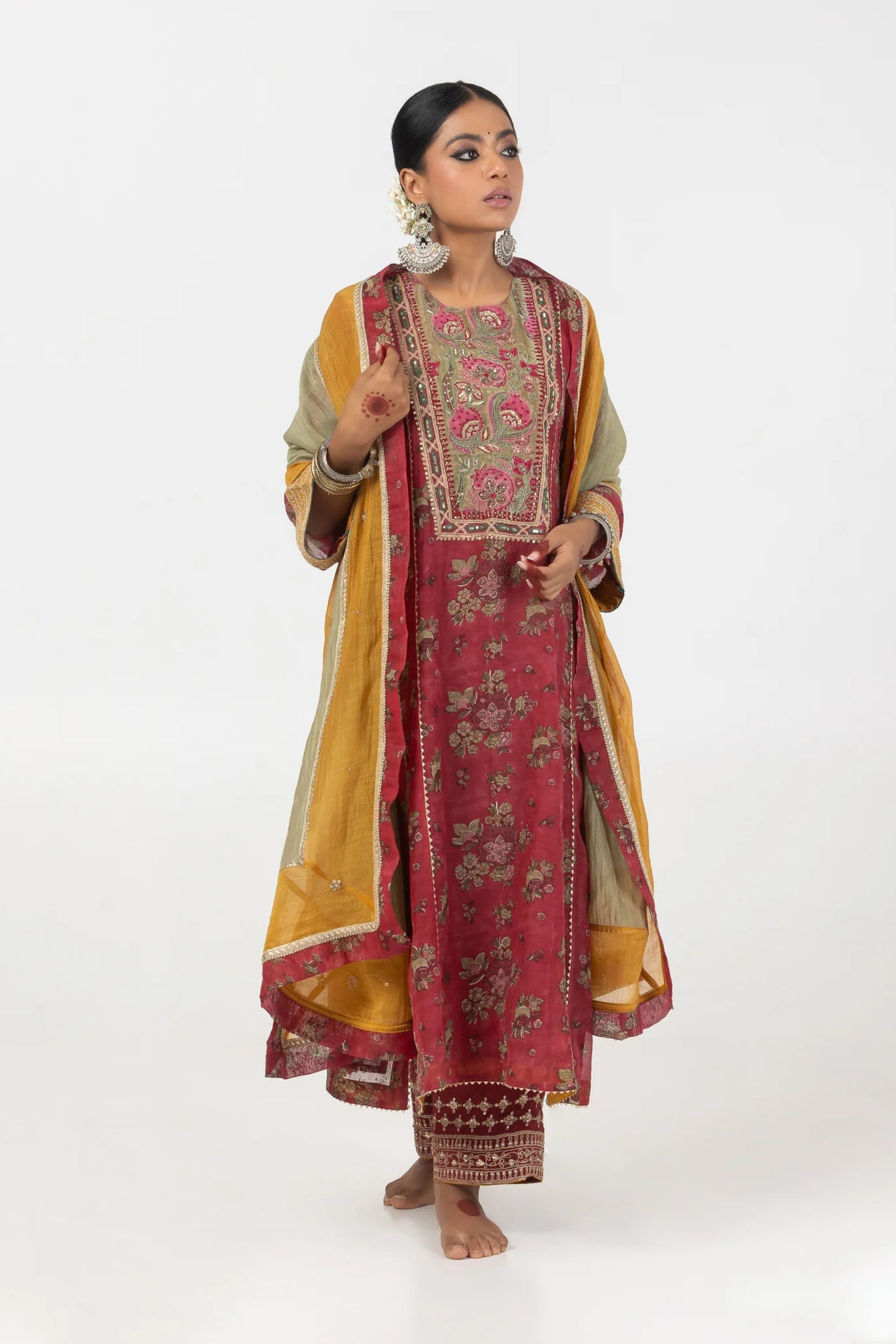 Roya Hand Block Printed Kurta Set