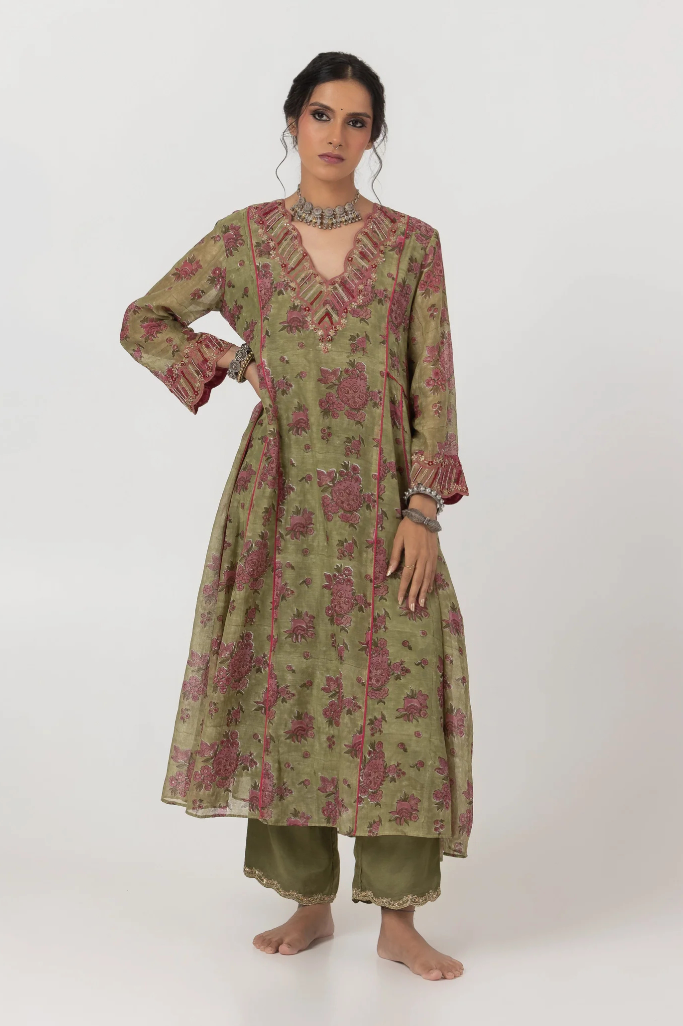 Sanna Hand Block Printed Kurta
