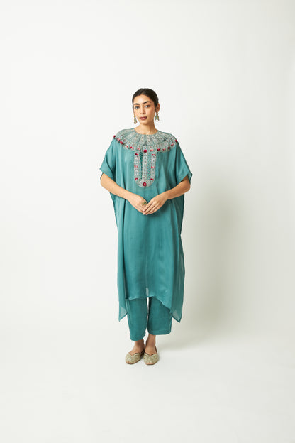 Shyaam Adaa Embroidered Kaftan Set- Set of 2 - 4