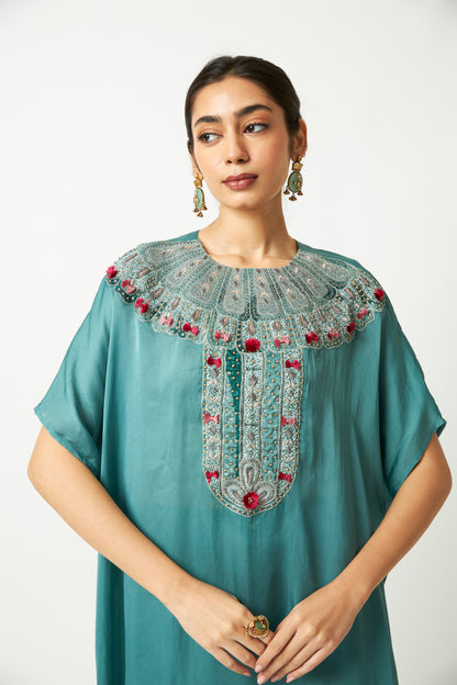 Shyaam Adaa Embroidered Kaftan Set- Set of 2 - 10