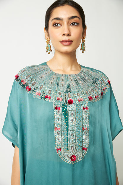Shyaam Adaa Embroidered Kaftan Set- Set of 2 - 11