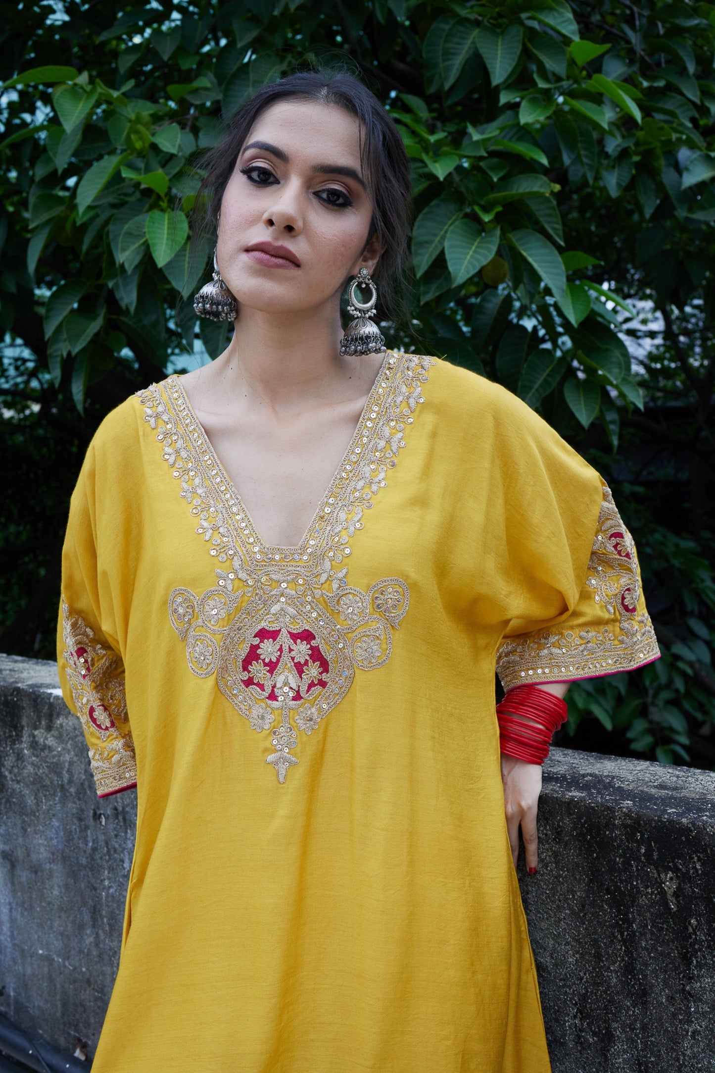 Swarna Embroidered Kaftan Set