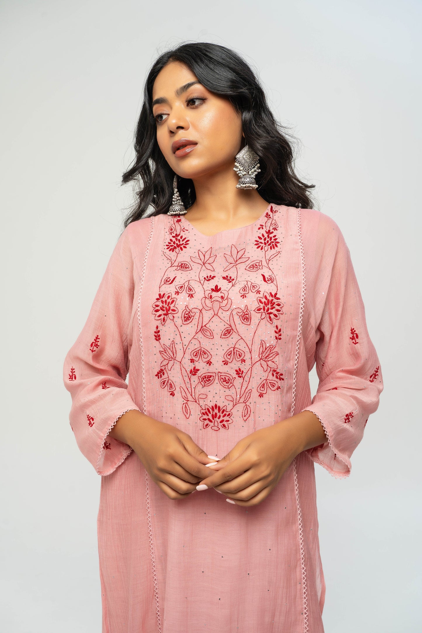 Rose Embroidered Dupatta