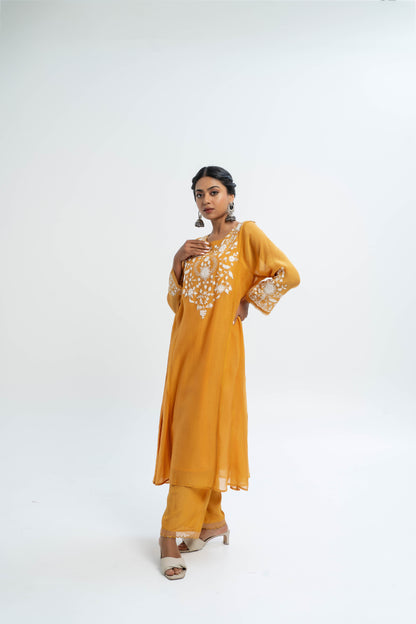 Butterfly Weed Embroidered Pants