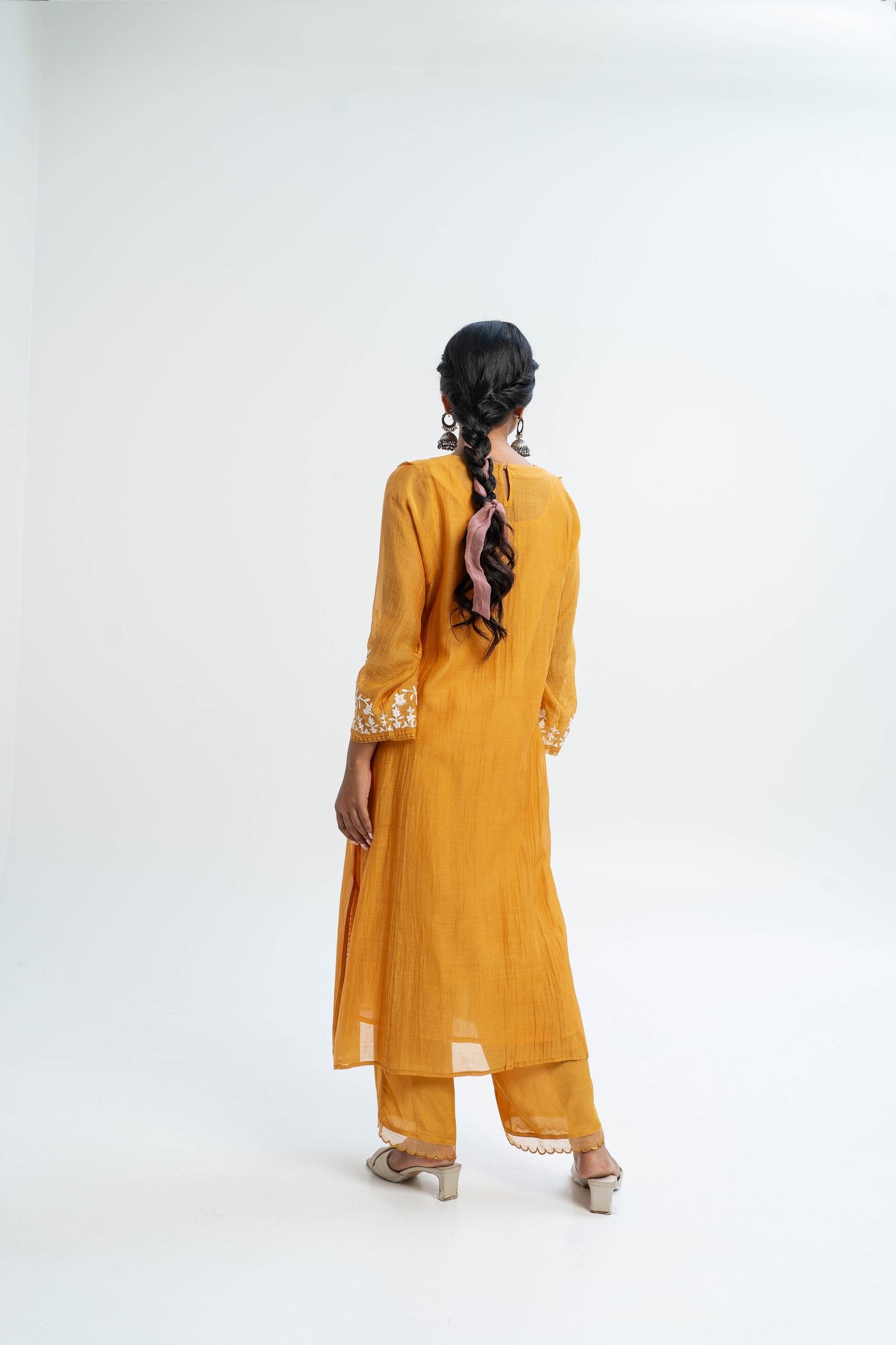 Butterfly Weed Embroidered Pants