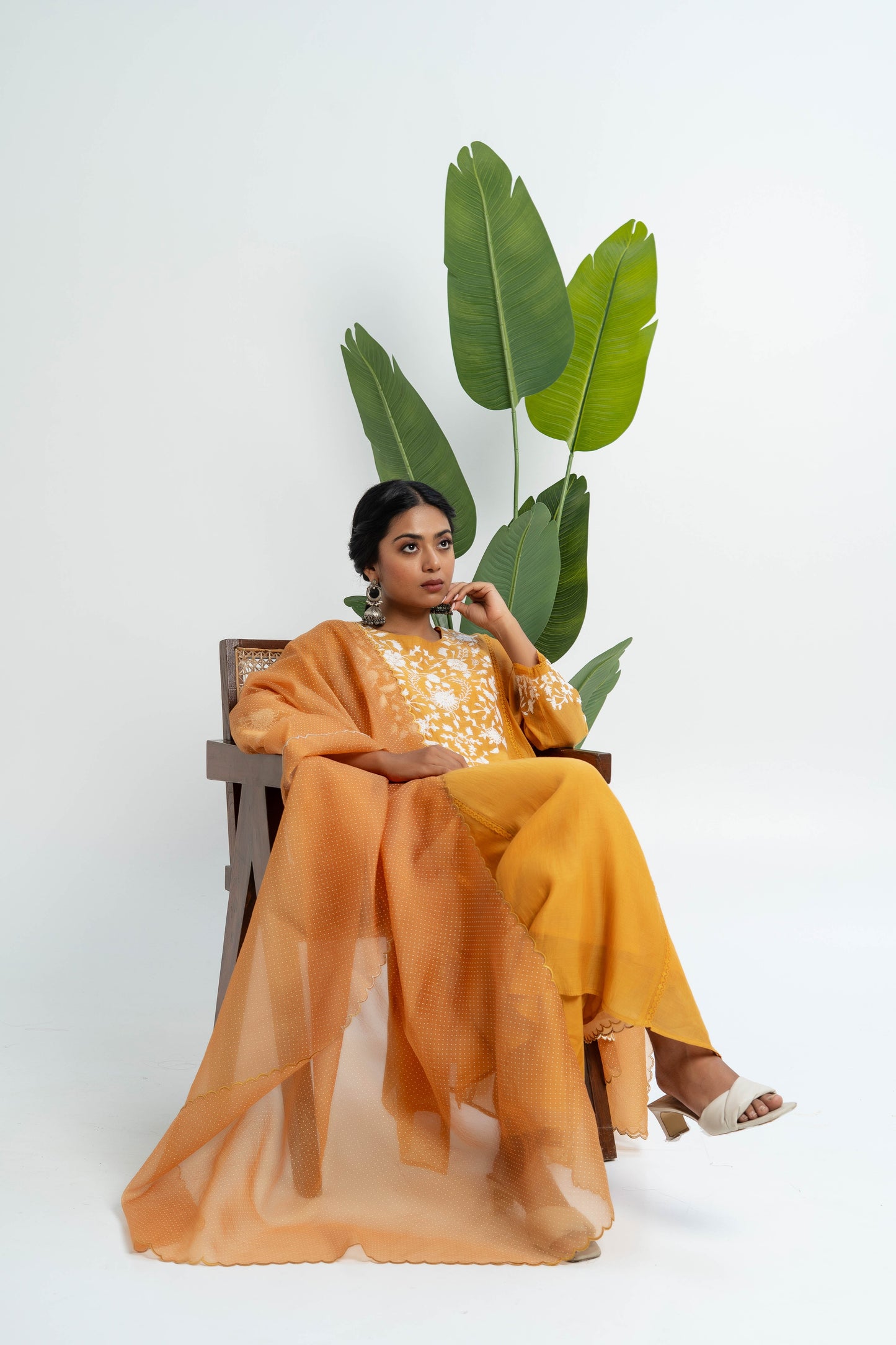 Butterfly Weed Embroidered Pants