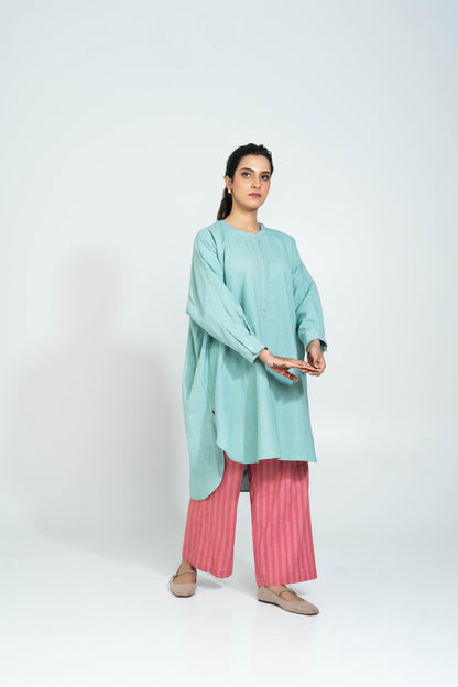 Pink Stripe Hand Woven Cotton Bottom